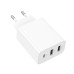 Зарядний блок живлення 2xUSB+Type-C BOROFONE BA105A Stellar 15 W 5 V 3 A білий (RZN-23106536)