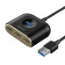 USB-хаб зовнішній 4 порти Baseus Square 1 м чорний (RZN-23105624)