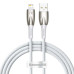 Кабель USB/Apple Lightning 1 м Baseus Glimmer 2.4 А білий (RZN-23105066)