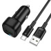 Автомобільний зарядний пристрій з кабелем USB/Type-C BOROFONE BZ34 Cloud 18 W чорний (RZN-23106426)