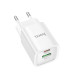 Зарядний блок живлення USB+Type-C HOCO C149A Charm 30 W 12 V 2.5 A білий (RZN-23105877)