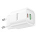 Зарядний блок живлення USB+Type-C HOCO C149A Charm 30 W 12 V 2.5 A білий (RZN-23105877)