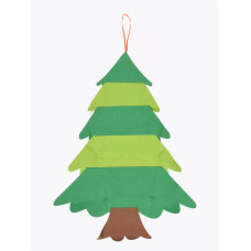 Детская Рождественская елочка из фетра Без игрушек Chrismas Free елочка на стену 95x70 см (FETR260-AV)