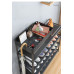 Стеллаж для обуви Shoe rack BLACK Полка для обуви-08-02, Металл, 60х18.5х78.5 см(SRB615-AV)