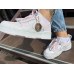 Женские кроссовки  NIKE DUNK , натуральная кожа , белые с розовыми вставками(2013A-AV)