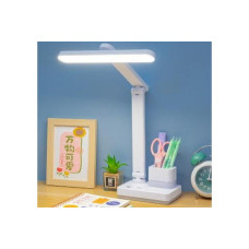 Лампа поворотная для дома настольная с органайзером на 2-х аккумуляторах светильник DIGAD 1975 LED Белая/Whit TRG-198728