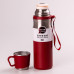 Термос з чашкою та ремінцем 600 мл з металевою колбою Червоний HPGM80155R (LG-2031814168)