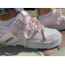 Женские кроссовки  NIKE DUNK , натуральная кожа , белые с розовыми вставками(2013A-AV)