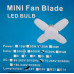 Лампочка складная светодиодная 4 лопасти E27 KK-202 Mini fan blade bulb(KK202-AV)