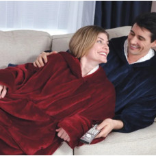 Толстовка - плед с капюшоном HUGGLE HOODIE BLANKET, плед с рукавами Бордовый(7780290-AV)