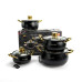 Набор кастрюль Haus Roland HR113-5, 4 шт из нержавеющей стали 1,9/2,6/3,6/6,1 л. Черный (HR113-5)
