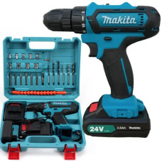 Шуруповерт Makita 331 DWE (24V, 5.0AH) с набором инструментов, запасной аккумулятор(DF240DWE-AV)