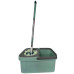 Швабра с автоматическим отжимом и ведром 10л+ 2 насадки бирюзовый