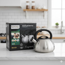 Чайник для электрических и газовых плит Rainberg RB-627 3 л со свистком, из нержавеющей стали