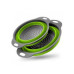Дуршлаг силиконовый складной 2 шт в комплекте (большой + маленький) Collapsible filter baskets Зеленый (FIL258-AV)