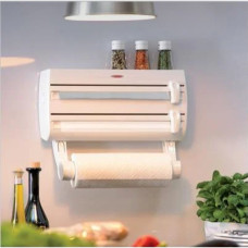 Кухонный тройной держатель Triple Paper Dispenser 3 в 1 для бумажных полотенец пищевой пленки и фольги(Disp5-AV)