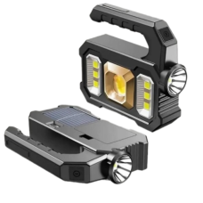 Аккумуляторный фонарик с солнечной панелью TORCH KJ-208T, Power Bank, 6 режимов работы, дальность света 300 м, зарядка через USB и солнечную панель (KJ208T-AV)