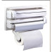 Кухонный тройной держатель Triple Paper Dispenser 3 в 1 для бумажных полотенец пищевой пленки и фольги(Disp5-AV)