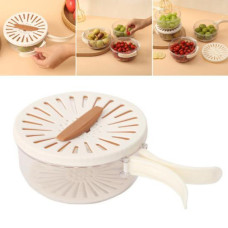 Ковшик-друшлак MF-67 для мытья ягод и фруктов с раскладными ручками с ситечком, пищевая Ковшик-друшлак MF-67 для мытья ягод и фруктов с раскладными ручками с ситечком, пищевая