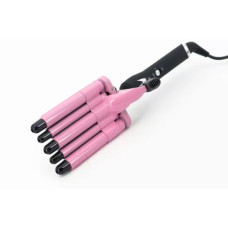 Плойка на пять волн Hair Curler с керамическим покрытием  KR-8832 Розовый(KR8832-AV)