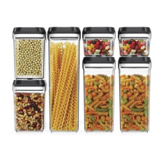 Набір контейнерів для круп 7 штук FOOD Storage Container Set пластик прозорий (RZN-23097997)