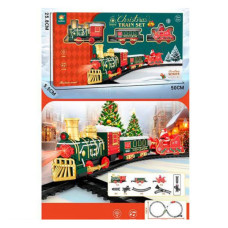 Залізниця 699-68A (18шт) 91-45см, локомотив, вагони 2шт, музика, світло, різдвяна упаковка new (RZN-23103628)