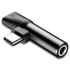 Перехідник 2в1 USB Type-C M/USB Type-C+AUX F Baseus L41 чорний (RZN-23103507)