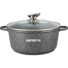 Каструля гранітне покриття Empire EM-7343 Грей з кришкою 6.5 л сірий (RZN-23101493)