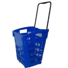 Кошик пластиковий магазинний міцний, господарський кошик для покупок і товарів 52х37х90 см HP-45-16 (LG-HP-45-16)