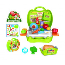 Игровой набор детский Bowa Овощи в чемодане пластик Салатовый (TS-118643)