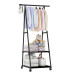 Вешалка передвижная напольная THE NEW COAT RACK для одежды и обуви на колесиках Черная (NRACK12-AV)