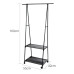 Вешалка передвижная напольная THE NEW COAT RACK для одежды и обуви на колесиках Черная (NRACK12-AV)