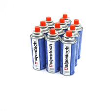 Газовый баллон всесезонный ALPEN Blue для портативных газовых горелок 400 мл 10 шт в упаковке Голубой (VK-111) TRG-168510