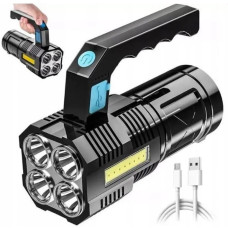 Портативный водонепроницаемый прожекторный фонарь с 4 режимами BL-X508, с USB зарядкой, аккумулятор 1200 мАч, черный (BLX508-AV)