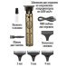 Аккумуляторная машинка-триммер от USB  для стрижки волос, бороды, усов VGR V-085pro золотого цвета (V-085-AV)