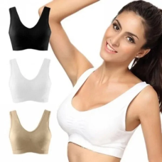 Спортивный топ без косточек бесшовный бюстгальтер 3в1XXL Ahh Bra(BRXXL26-AV)