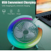 Вентилятор электрический USB 3-скоростной с цветной подсветкой 180°(FAN180-AV)