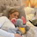 Интерактивная мягкая игрушка-ночник дышащий Слоник Elephant Серый Успокаивающая плюшевая игрушка(ELEPH30-AV)