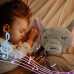 Интерактивная мягкая игрушка-ночник дышащий Слоник Elephant Серый Успокаивающая плюшевая игрушка(ELEPH30-AV)