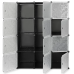 Пластиковый складной шкаф Storage Cube Cabinet «МР 312-62» Черный (110х37х146см)(МР312-AV)