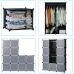 Пластиковый складной шкаф Storage Cube Cabinet «МР 312-62» Черный (110х37х146см)(МР312-AV)