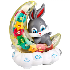 Детский музыкальный ночник Зайка на Луне Moon Rabbit Детская игрушка с подсветкой и световыми эффектами(MRB193-AV)