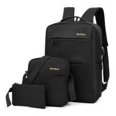 Рюкзак городской 3в1 Backpack 9018 дорожный комплект черный(BLA9018-AV)