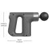 Массажер пистолет Fascial Gun KH-740 Чёрный с насадками мышечный портативный ручной для спины и тела (KH740-AV)