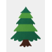 Детская Рождественская елочка из фетра Без игрушек Chrismas Free елочка на стену 95x70 см (FETR260-AV)