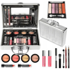 Набор декоративной косметики в алюминиевом кейсе с зеркалом Makeup set MC1488 Серебристый (MC1488-AV)