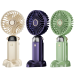 Портативный вентилятор Mini fan XL-880 диаметр 9 см с подставкой для телефона и дисплеем синий (XL880-AV)