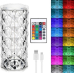 Беспроводная настольная аккумуляторная лампа-ночник Роза с пультом 22см RGB Crystal Rose (CRR22-AV)