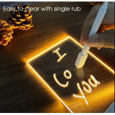 Светодиодный Led ночник доска для заметок и рисования маркером 12,5 х 17,5 см, от USB 3 подсветки  LAMP 3D Белый (LAMP127-AV)
