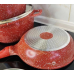 Набор кастрюль и сковорода Higher Kitchen HK-305i из 14 предметов с гранитным антипригарным покрытием Красный (HK-305-AV)